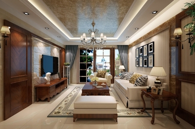 2016年兩款新大戶型歐式風格裝修案例 輕奢典雅，住宅室內(nèi)裝飾裝修